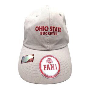 NEW Ohio State Buckeyes Beige Adjustable Baseball Cap By Fan1 - Authentic Headwe